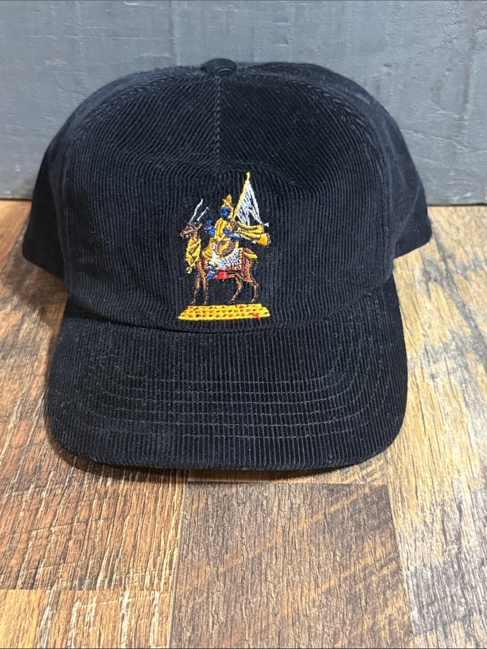 Noah NYC Wind God Corduroy 5 Panel Hat Black Snapback Made in the USA